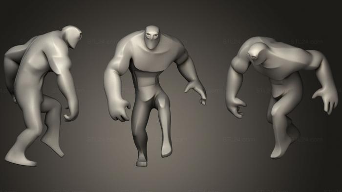 Figurines heroes, monsters and demons (Golem of sand, STKM_1444) 3D models for cnc